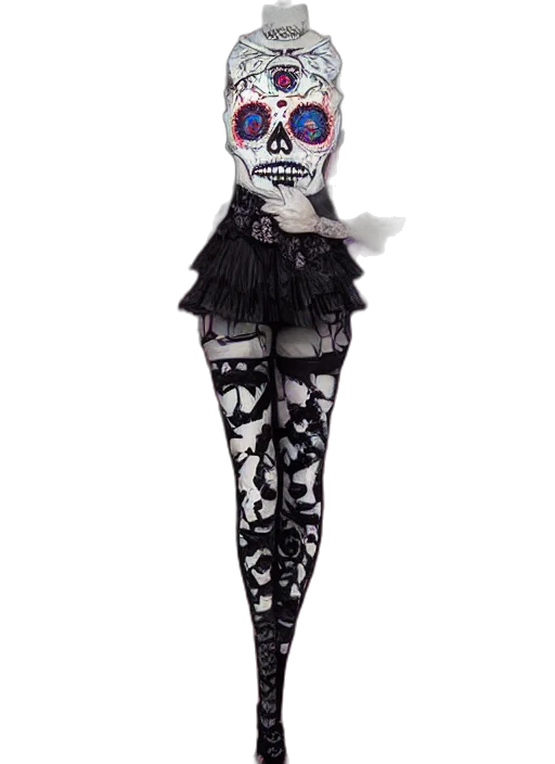 mask, dress, staff, concept art transparent PNG cut-out