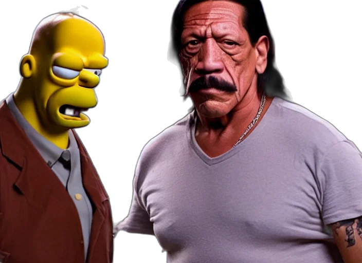 film, still, danny, trejo, simpsons, movie transparent PNG cut-out