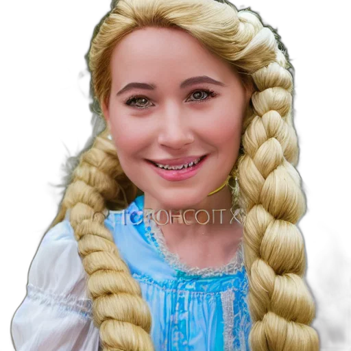 hair, face, dress, crown transparent PNG cut-out