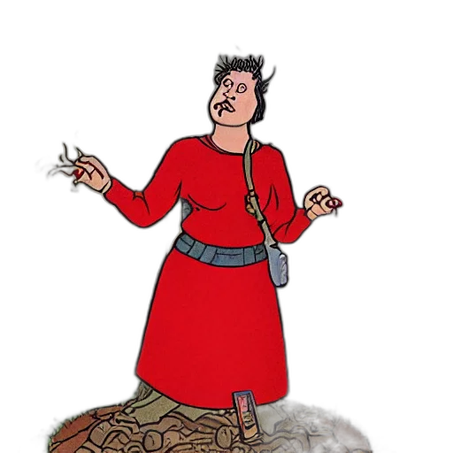 staff, jacket, dress, jewelry, concept art, cartoon, fire, forest transparent PNG cut-out