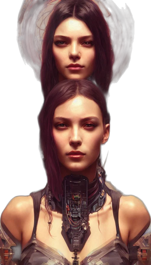 robot, face, jewelry, crown transparent PNG cut-out