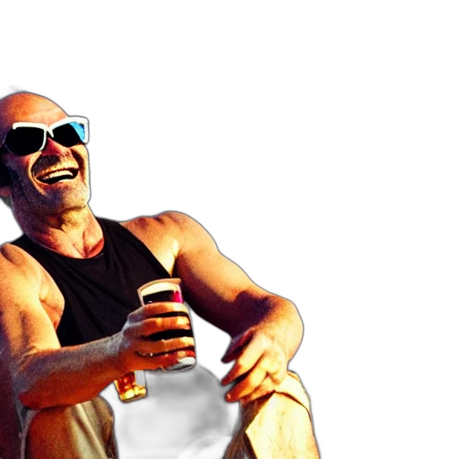 photorealistic, 3d render, pixel art, concept art, trevor, philips, wearing, tank transparent PNG cut-out