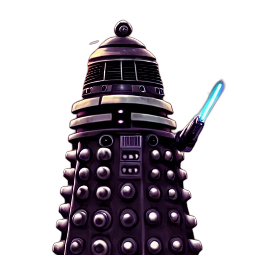 staff, robot, weapon, 3d render transparent PNG cut-out