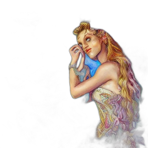dress, jewelry, crown, fantasy art transparent PNG cut-out