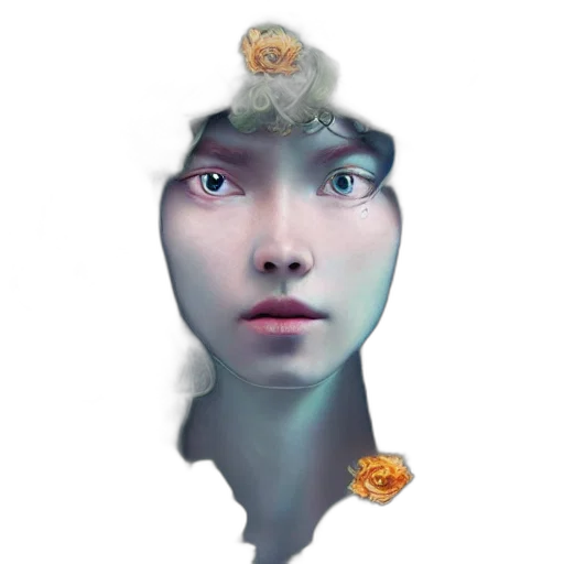 crown, face, mask, hat, concept art, photorealistic, fantasy art, 3d render transparent PNG cut-out