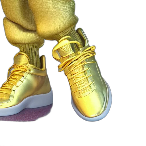 shoes, 3d render, concept art, photorealistic, vaporwave, golden, pastel, most transparent PNG cut-out