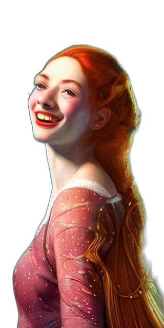 face, dress, crown, staff, photorealistic, concept art, fantasy art, comic book art transparent PNG cut-out