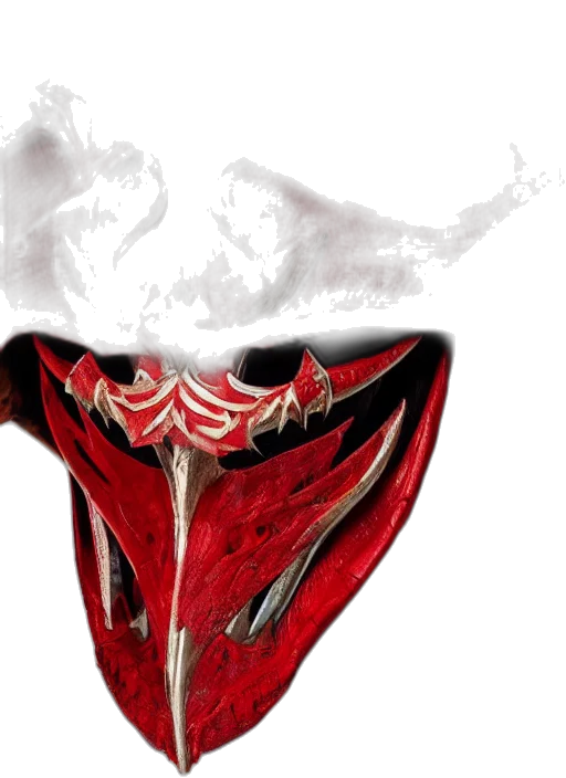mask, crown, hat, jacket, concept art, red, portrait, targaryen transparent PNG cut-out