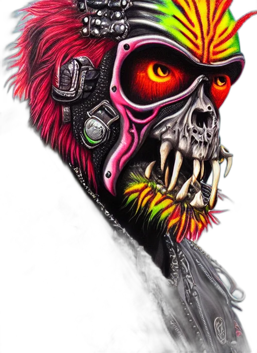 mask, face, weapon, robot, concept art, cyberpunk, comic book art, fantasy art transparent PNG cut-out