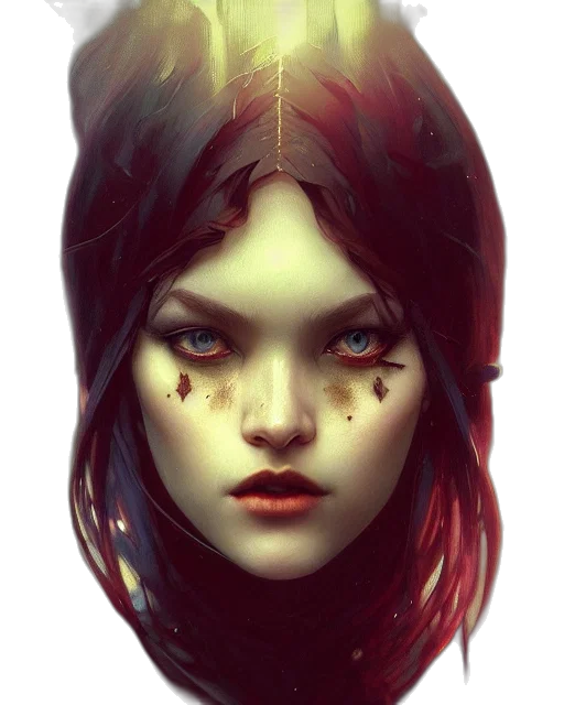 face, mask, crown, creature, fantasy art, concept art, photorealistic, comic book art transparent PNG cut-out