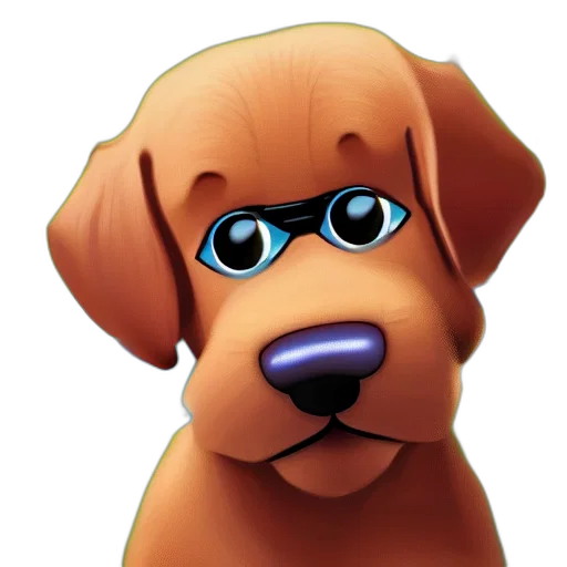 staff, animal, face, 3d render transparent PNG cut-out