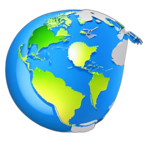 3d render, vector, globe, illustration transparent PNG cut-out