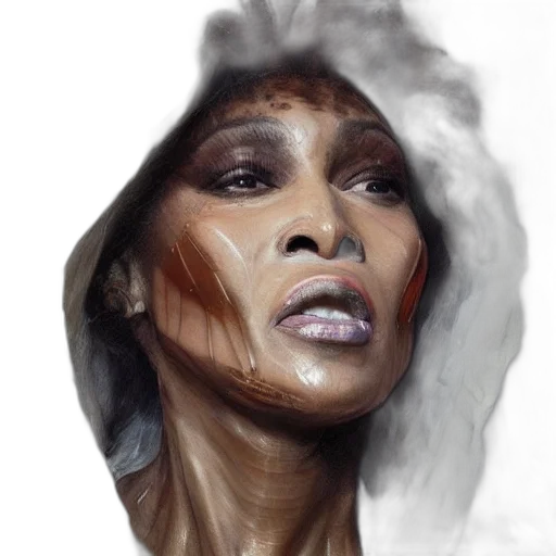 face, photorealistic, watercolor, concept art transparent PNG cut-out