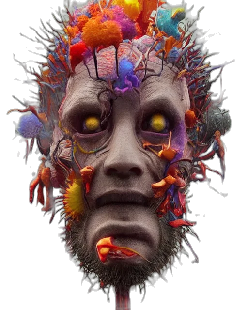 mask, face, creature, crown transparent PNG cut-out