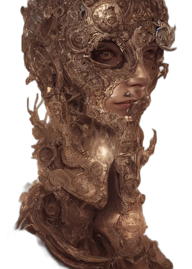 mask, face, creature, crown transparent PNG cut-out