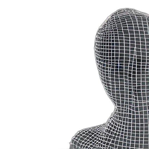 mask, face, hat, robot, 3d render, emma, watson, statue transparent PNG cut-out