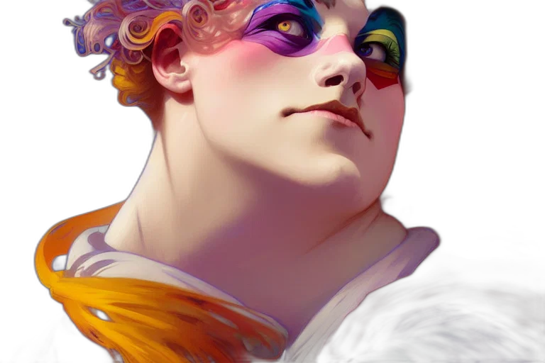 face, crown, mask, creature transparent PNG cut-out