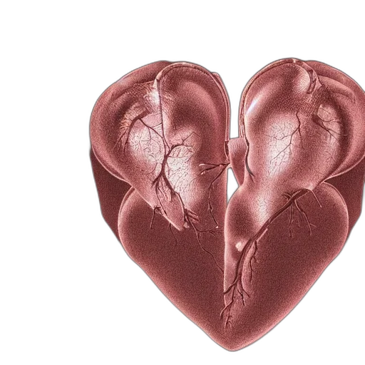 human, heart, broken, hyperrealism transparent PNG cut-out