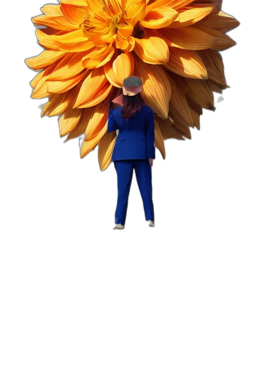 flower, umbrella, jacket, hat, 3d render, concept art, pixel art, photorealistic transparent PNG cut-out