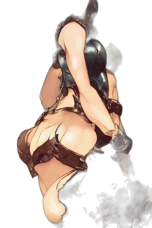 dress, staff, weapon, fantasy art transparent PNG cut-out