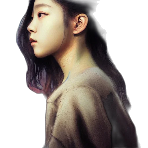face, hair, crown, creature transparent PNG cut-out