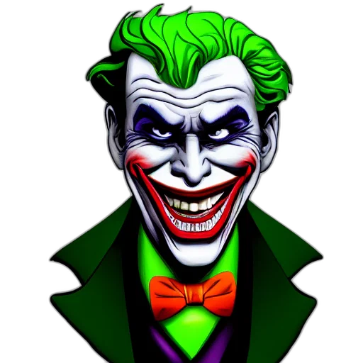 face, mask, comic book art, cartoon, concept art, pixel art, joker, rob transparent PNG cut-out