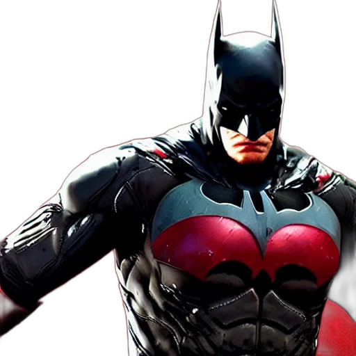 comic book art, concept art, 3d render, batman transparent PNG cut-out