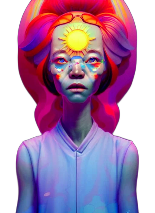 mask, face, robot, dress, concept art, fantasy art, photorealistic, 3d render transparent PNG cut-out