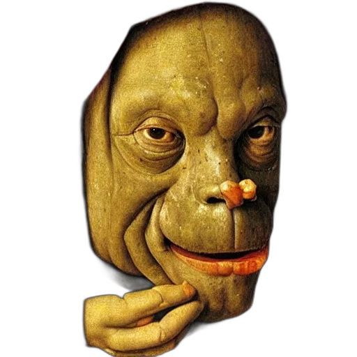 mask, face, creature, animal, photorealistic, 3d render, concept art, portrait transparent PNG cut-out