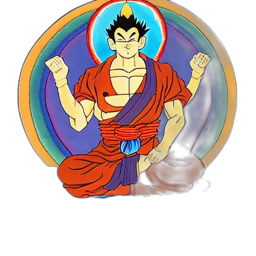 jewelry, staff, cartoon, concept art, 3d render, anime, goku, depicted transparent PNG cut-out
