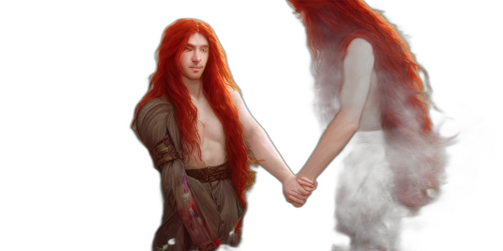 sword, fantasy art, concept art, photorealistic, oil painting, fire, forest, red transparent PNG cut-out