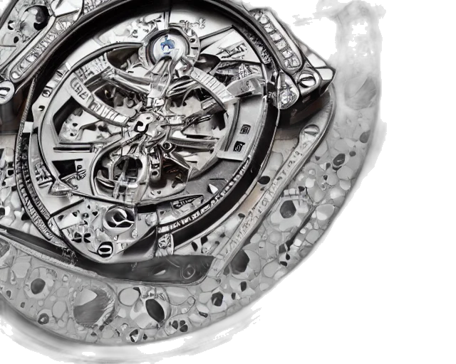 jewelry, photorealistic, 3d render, retro, futuristic, audemars, piguet, watch transparent PNG cut-out