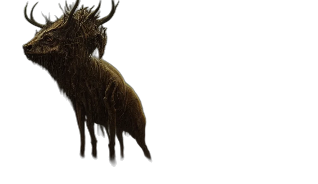 hair, animal, creature, mask, concept art, 3d render, fantasy art, photorealistic transparent PNG cut-out