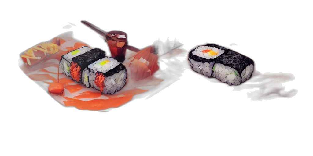 food, weapon, photorealistic, 3d render, airplane, made, sushi, artstation transparent PNG cut-out