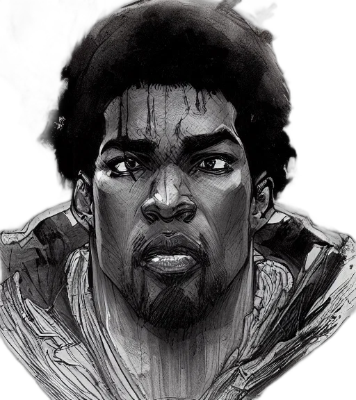 face, comic book art, concept art, fantasy art transparent PNG cut-out