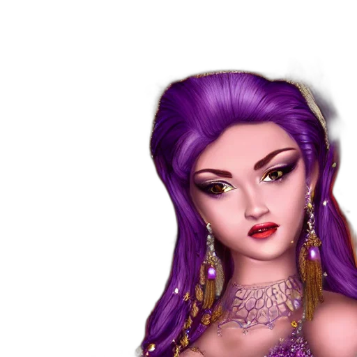 jewelry, fantasy art, 3d render, photorealistic, concept art, princess, amethyst, gorgeous transparent PNG cut-out