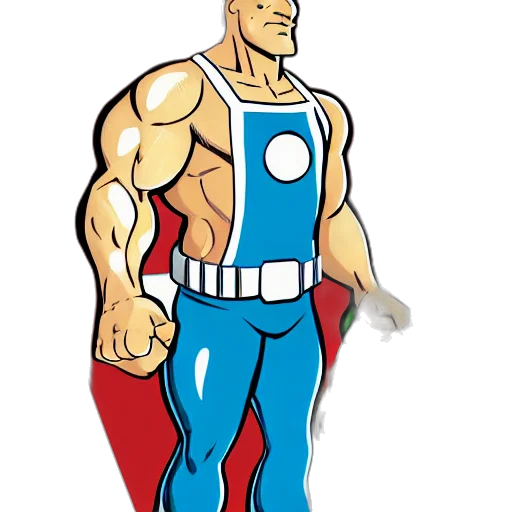 comic book art, concept art, cartoon, 3d render transparent PNG cut-out