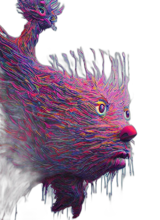 creature, dragon, hair, animal transparent PNG cut-out