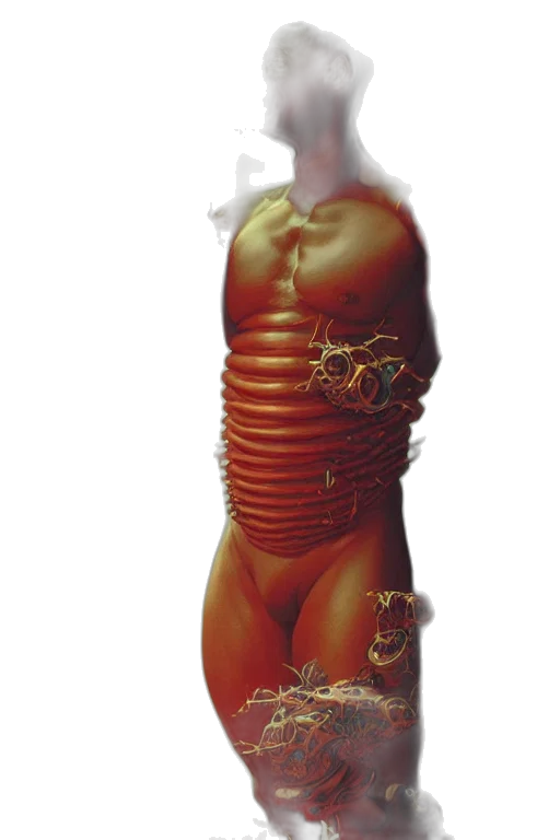 bottle, dress, robot, creature, 3d render, concept art, photorealistic, will transparent PNG cut-out