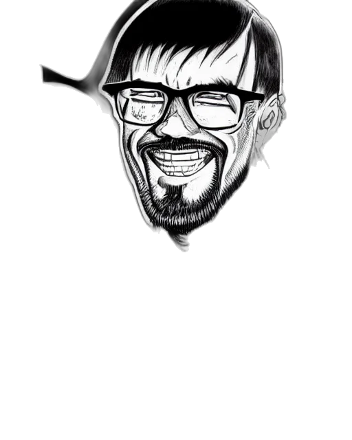 face, staff, cartoon, pencil sketch transparent PNG cut-out
