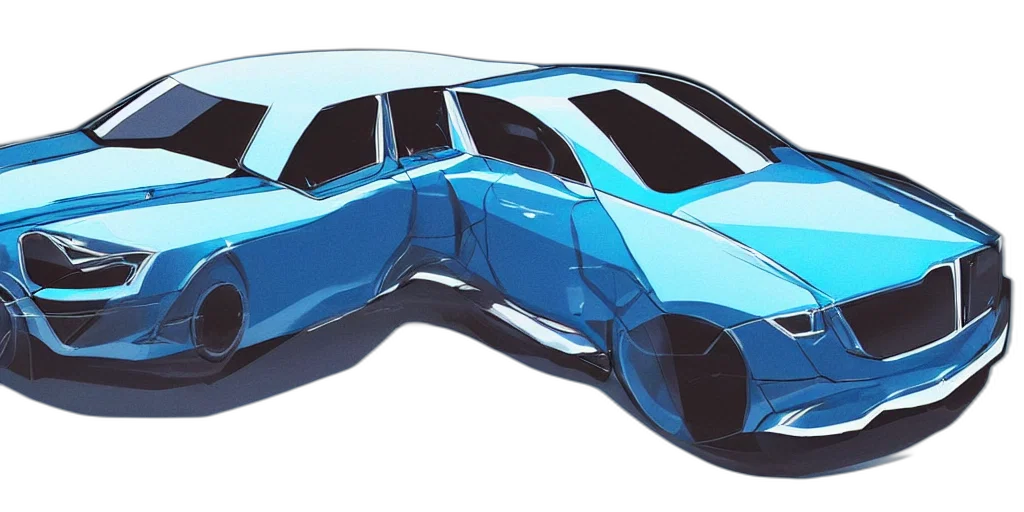 car, concept art, 3d render, blue, glass, suv, big, transparent transparent PNG cut-out