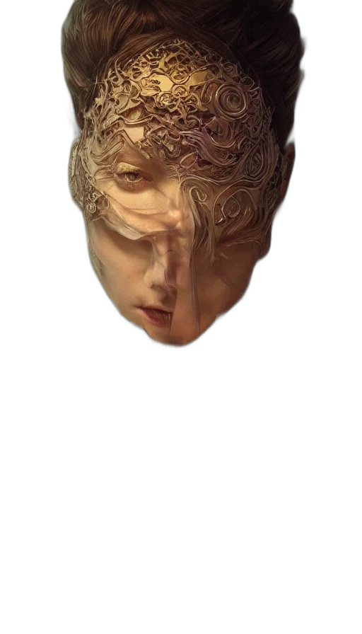 face, mask, crown, jewelry transparent PNG cut-out