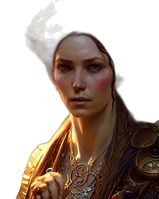 face, staff, dragon, crown, fantasy art, concept art, photorealistic, 3d render transparent PNG cut-out