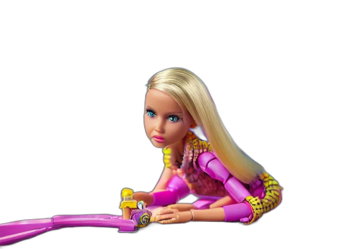 hair, robot, jewelry, staff, 3d render, concept art, cartoon, outer space transparent PNG cut-out