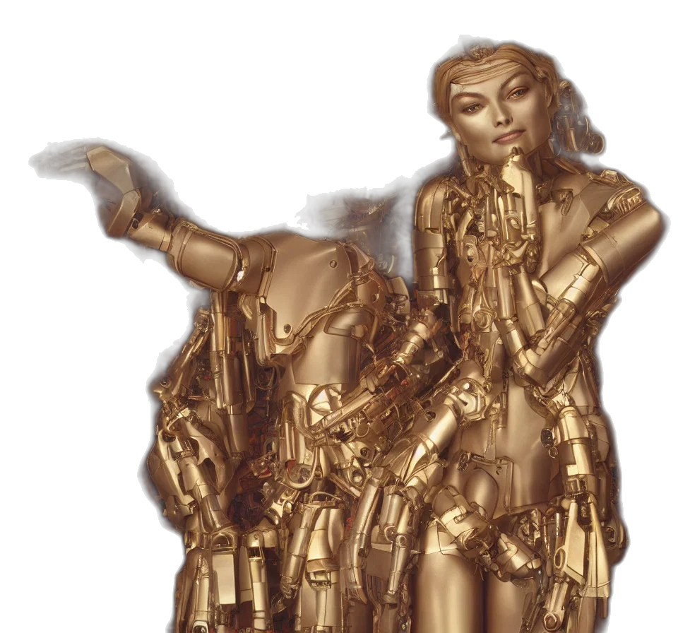 jewelry, robot, staff, weapon transparent PNG cut-out
