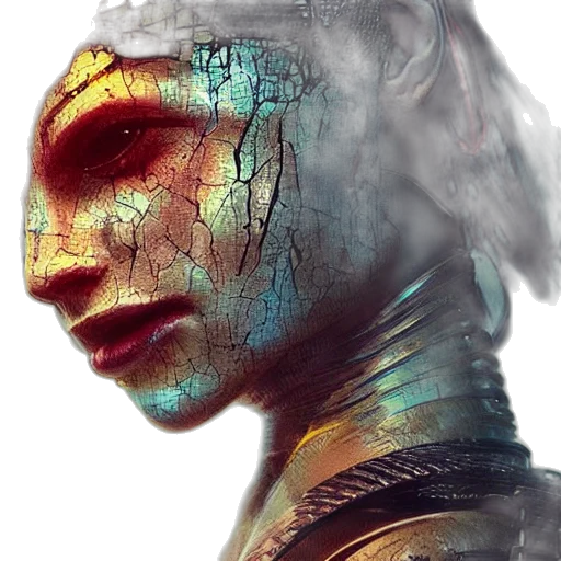 mask, face, robot, creature transparent PNG cut-out