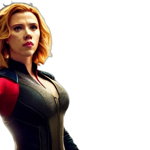 comic book art, concept art, scarlett, johansson transparent PNG cut-out