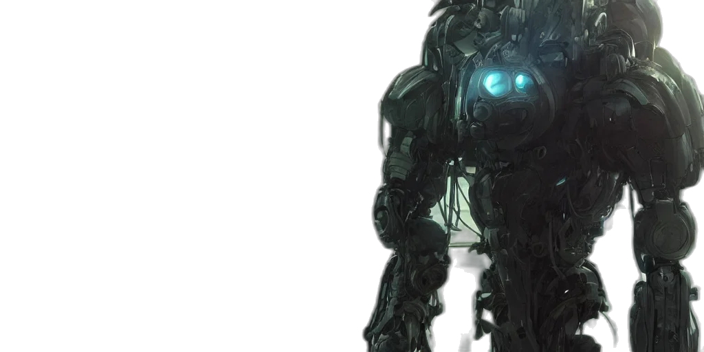 robot, creature, concept art, cyberpunk, 3d render, comic book art, sci, suit transparent PNG cut-out