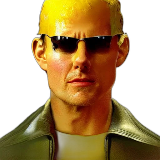jacket, face, robot, mask, comic book art, 3d render, cyberpunk, concept art transparent PNG cut-out