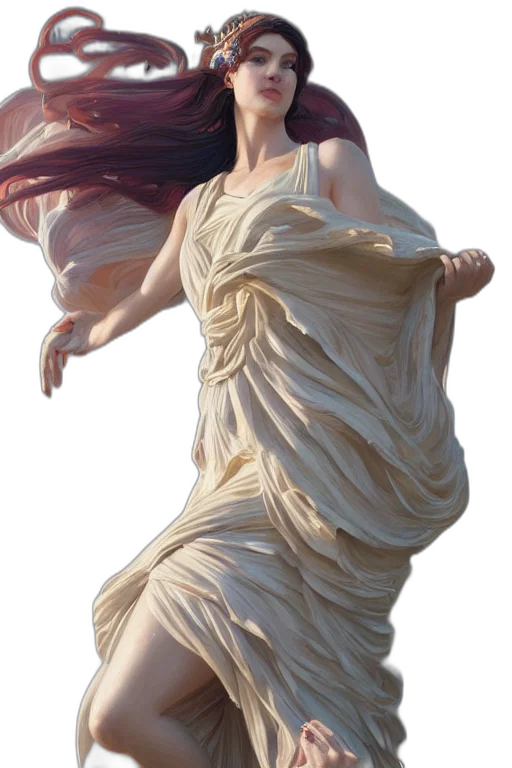 dress, hair, face, photorealistic, oil painting, fantasy art, concept art, golden transparent PNG cut-out